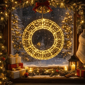 BRILAGI - LED decorațiune de Crăciun pentru exterior LED/6W/8 funcții 43 cm IP44 cerc alb cald