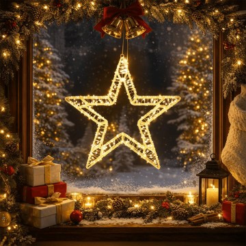 BRILAGI - LED decorațiune de Crăciun pentru exterior LED/6W/8 funcții 43 cm IP44 stea alb cald