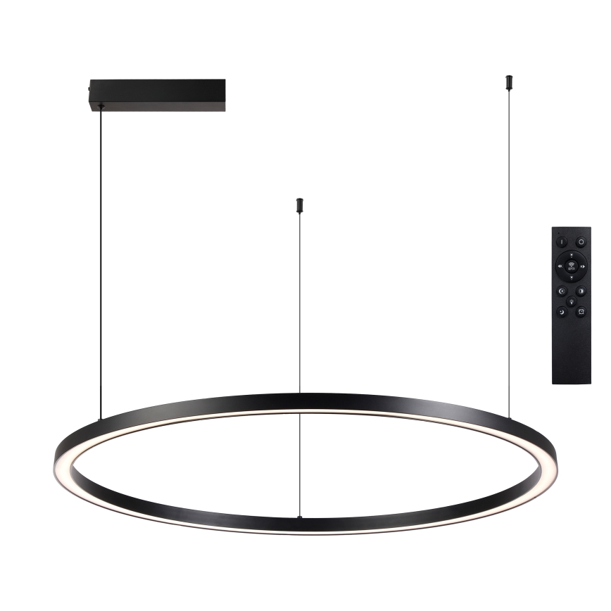 Brilagi - Lustră LED reglabilă suspendată pe cablu PORTOFINO LED/60W/230V 3000-6000K Ø 80 cm neagră + telecomandă