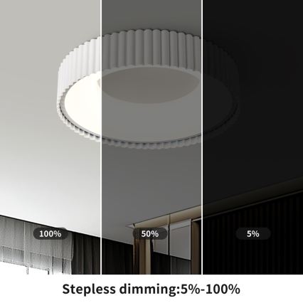 Brilagi - Plafonieră LED reglabilă FALCON MODERN LED/30W/230V 3000-6000K 40 cm albă + telecomandă