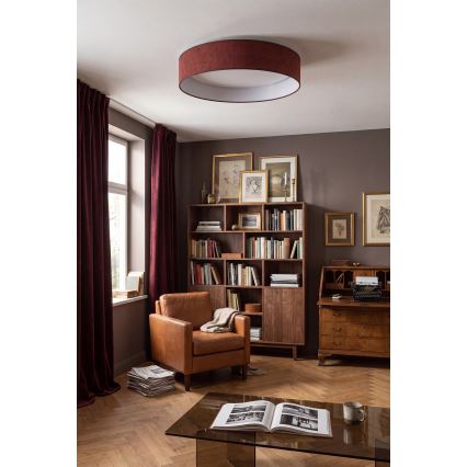 Brilagi - Plafonieră LED dimabilă VELVET SMART VARI LED/24W/230V 3000-6500K Ø 45 cm vișinie + telecomandă