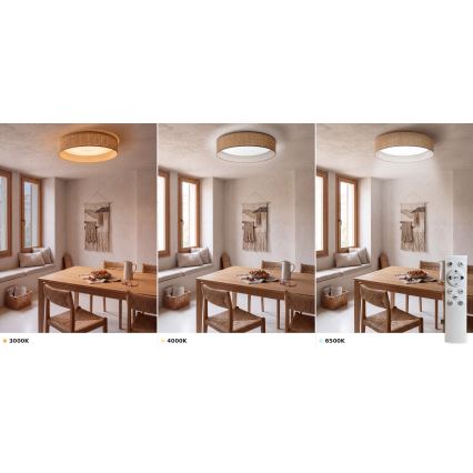 Brilagi - Plafonieră LED dimmabilă VELVET SMART VARI LED/24W/230V 3000-6500K Ø 45 cm bej + telecomandă