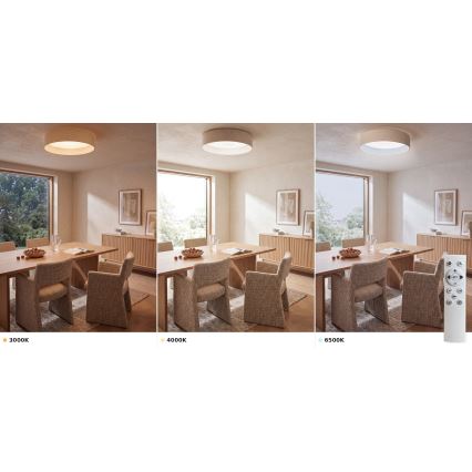 Brilagi - Plafonieră LED dimabilă VELVET SMART VARI LED/24W/230V 3000-6500K Ø 45 cm crem + telecomandă inclusă