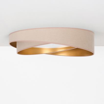 BRILAGI - Lampă de tavan LED dimabilă VELVET TWIST LED/36W/230V 3000-6000K Ø 65 cm Wi-Fi Tuya Beacon bej/auriu + telecomandă