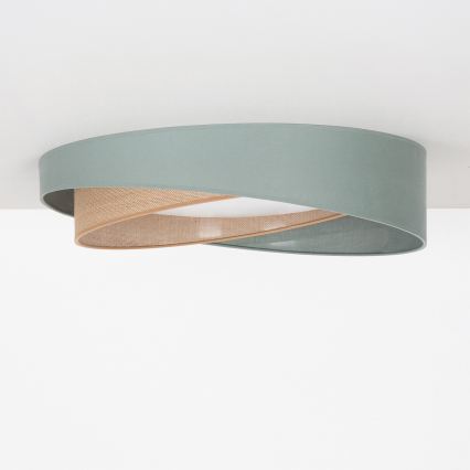 BRILAGI - Plafonieră LED dimabilă VELVET TWIST LED/36W/230V 3000-6000K Ø 65 cm Wi-Fi Tuya Beacon verde/bej + telecomandă