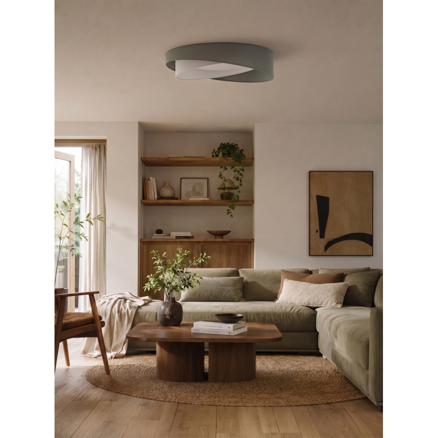 BRILAGI - Plafonieră LED reglabilă VELVET TWIST LED/36W/230V 3000-6000K Ø 65 cm Wi-Fi Tuya Beacon verde/alb + telecomandă