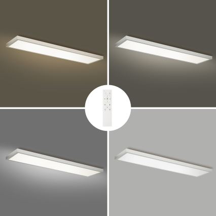Brilagi - Plafonieră LED reglabilă pentru baie FRAME SMART LED/50W/230V 120x30 cm 3000-6000K IP44 argintie + telecomandă