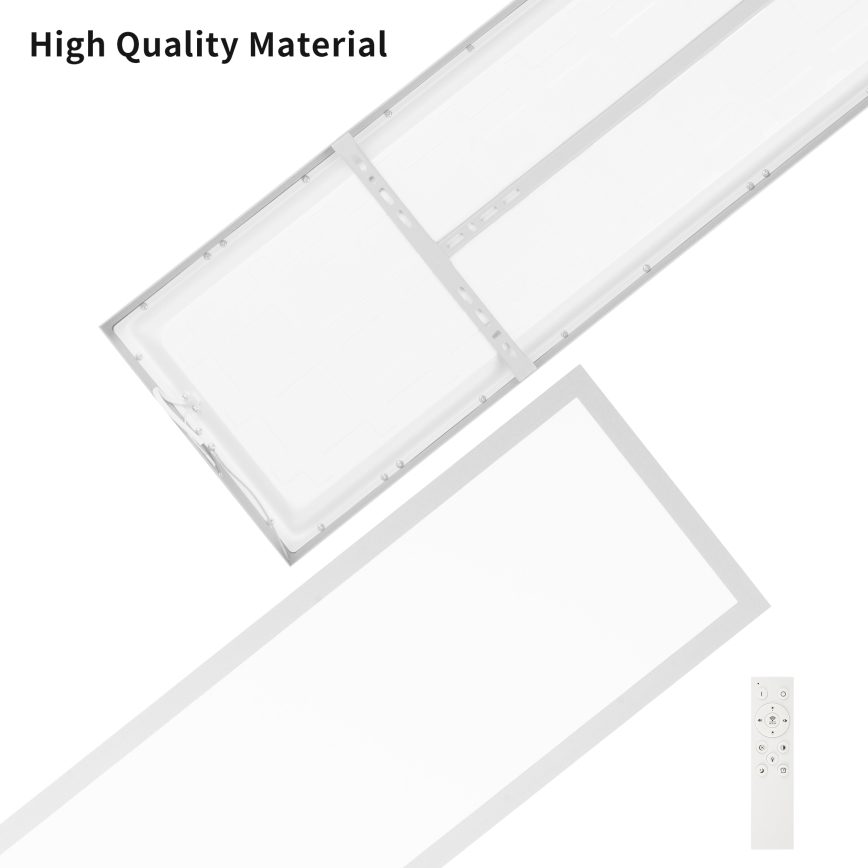 Brilagi - Plafonieră LED reglabilă pentru baie FRAME SMART LED/50W/230V 120x30 cm 3000-6000K IP44 argintie + telecomandă