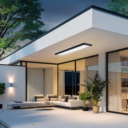 Brilagi - Lampă LED dimabilă de tavan pentru baie FRAME SMART LED/50W/230V 120x30 cm 3000-6000K IP44 negru, cu telecomandă