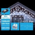 BRILAGI - LED ghirlandă de exterior pentru Crăciun 1500xLED/12W/8 funcții 78x0,6m IP44 alb rece