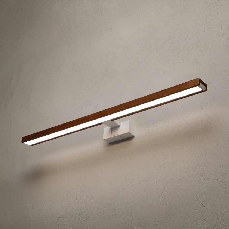 Brilagi - Iluminare LED pentru oglindă de baie 3-în-1 WOODY MIRROR LED/15W/230V 80 cm IP44 alb/stejar-cireș