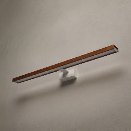 Brilagi - Iluminare LED pentru oglindă de baie 3-în-1 WOODY MIRROR LED/15W/230V 80 cm IP44 alb/stejar-cireș