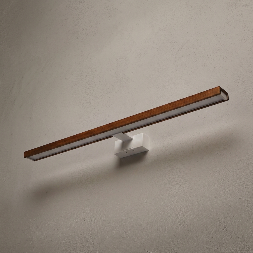 Brilagi - Iluminare LED pentru oglindă de baie 3-în-1 WOODY MIRROR LED/15W/230V 80 cm IP44 alb/stejar-cireș