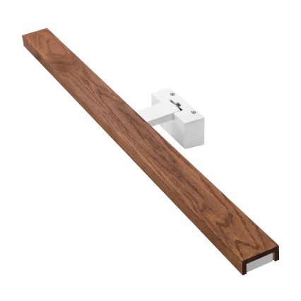 Brilagi - Iluminare LED pentru oglindă de baie 3-în-1 WOODY MIRROR LED/15W/230V 80 cm IP44 alb/stejar-cireș