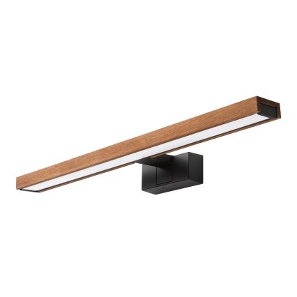 Brilagi - Iluminare LED pentru oglindă de baie 3 în 1 WOODY MIRROR LED/12W/230V 60 cm IP44 negru/stejar cireș
