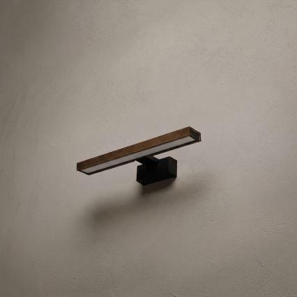 Brilagi - Iluminare LED pentru oglindă de baie 3în1 WOODY MIRROR LED/8W/230V 40 cm IP44 negru/stejar nuc