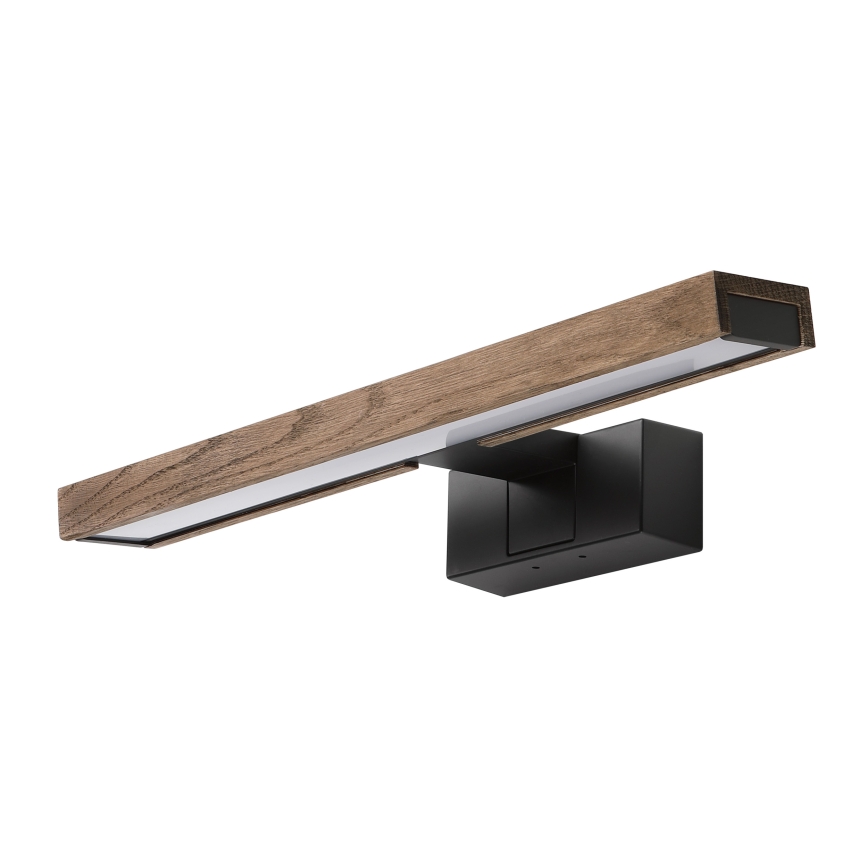 Brilagi - Iluminare LED pentru oglindă de baie 3în1 WOODY MIRROR LED/8W/230V 40 cm IP44 negru/stejar nuc
