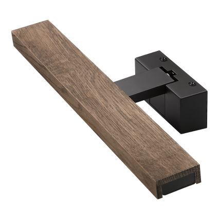 Brilagi - Iluminare LED pentru oglindă de baie 3în1 WOODY MIRROR LED/8W/230V 40 cm IP44 negru/stejar nuc