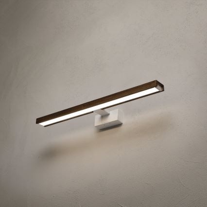 Brilagi - Iluminare LED pentru oglindă de baie 3în1 WOODY MIRROR 3în1 LED/12W/230V 60 cm IP44 alb/stejar-nuc