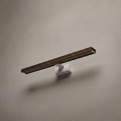 Brilagi - Iluminare LED pentru oglindă de baie 3în1 WOODY MIRROR 3în1 LED/12W/230V 60 cm IP44 alb/stejar-nuc