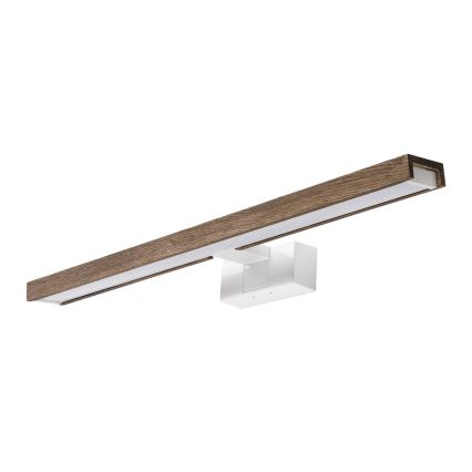 Brilagi - Iluminare LED pentru oglindă de baie 3în1 WOODY MIRROR 3în1 LED/12W/230V 60 cm IP44 alb/stejar-nuc
