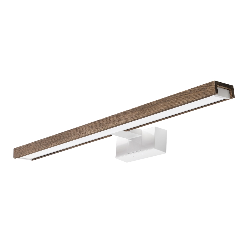 Brilagi - Iluminare LED pentru oglindă de baie 3în1 WOODY MIRROR 3în1 LED/12W/230V 60 cm IP44 alb/stejar-nuc