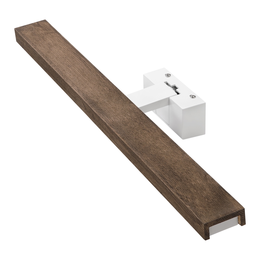 Brilagi - Iluminare LED pentru oglindă de baie 3în1 WOODY MIRROR 3în1 LED/12W/230V 60 cm IP44 alb/stejar-nuc