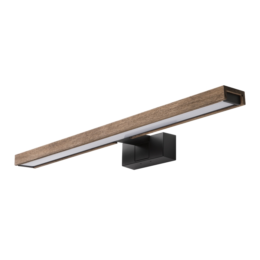 Brilagi - Iluminare LED pentru oglindă de baie 3-în-1 WOODY MIRROR LED/12W/230V IP44 negru/stejar nuc