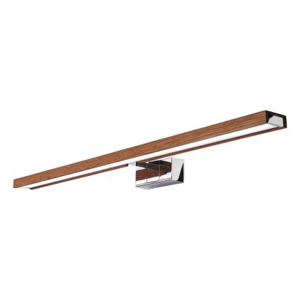 BRILAGI - Iluminare LED pentru oglindă de baie 3 în 1 WOODY MIRROR LED/15W/230V 80 cm IP44 crom lucios/stejar cireș