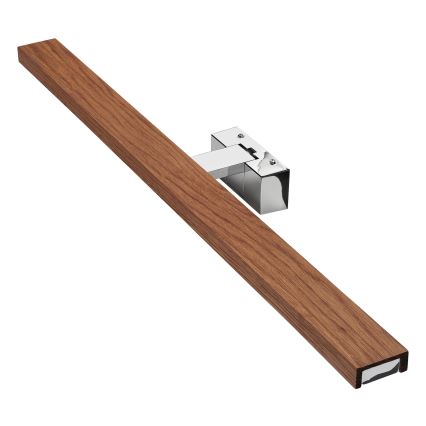 BRILAGI - Iluminare LED pentru oglindă de baie 3 în 1 WOODY MIRROR LED/15W/230V 80 cm IP44 crom lucios/stejar cireș