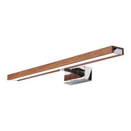 Brilagi - Iluminare LED pentru oglindă de baie WOODY MIRROR 3în1 LED/12W/230V 60 cm IP44 crom lucios/stejar-cireș