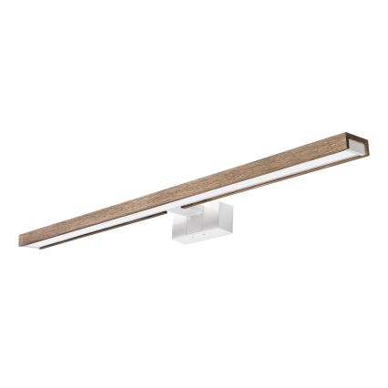 Brilagi - Iluminare LED pentru oglindă de baie WOODY MIRROR 3 în 1 LED/15W/230V 80 cm IP44 alb/stejar-nuc
