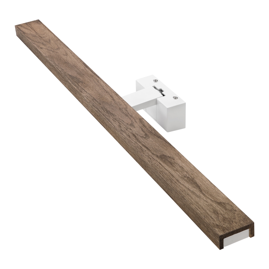 Brilagi - Iluminare LED pentru oglindă de baie WOODY MIRROR 3 în 1 LED/15W/230V 80 cm IP44 alb/stejar-nuc