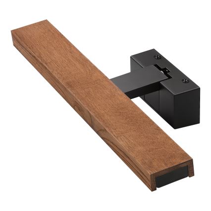 Brilagi - Iluminare LED pentru oglindă de baie WOODY MIRROR 3-în-1 LED/8W/230V 40 cm IP44 negru/stejar