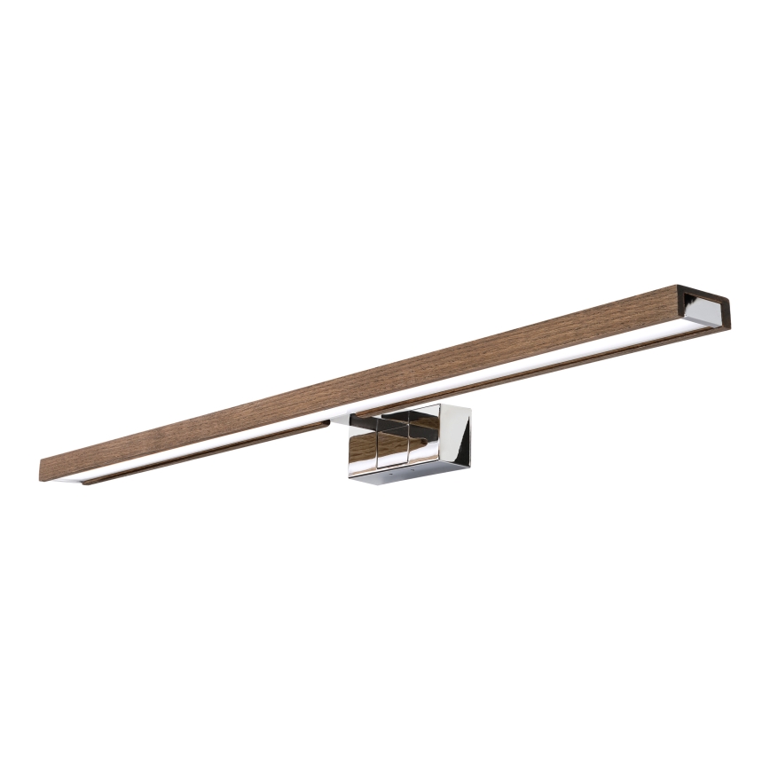 BRILAGI - Iluminare LED pentru oglindă de baie WOODY MIRROR 3v1 LED/15W/230V 80 cm IP44 crom lucios/stejar nuc