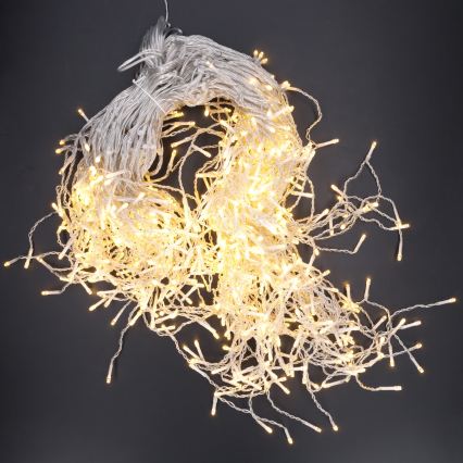BRILAGI - Instalație luminoasă LED de exterior pentru Crăciun, 720 LED/8 funcții, 24 m, IP44, alb cald, țurțuri