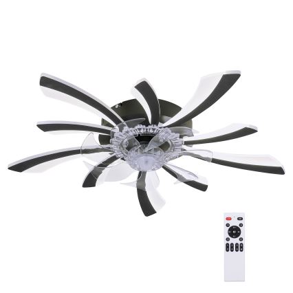 Brilagi - Plafonier LED cu ventilator, reglabil, LED/50W/230V 3000-6500K negru + telecomandă