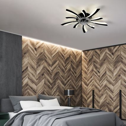 Brilagi - Plafonier LED cu ventilator, reglabil, LED/50W/230V 3000-6500K negru + telecomandă