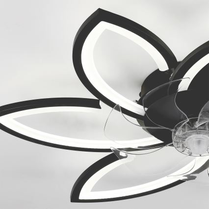 Brilagi - Plafonier LED cu ventilator, reglabil, LED/50W/230V 3000-6500K negru + telecomandă