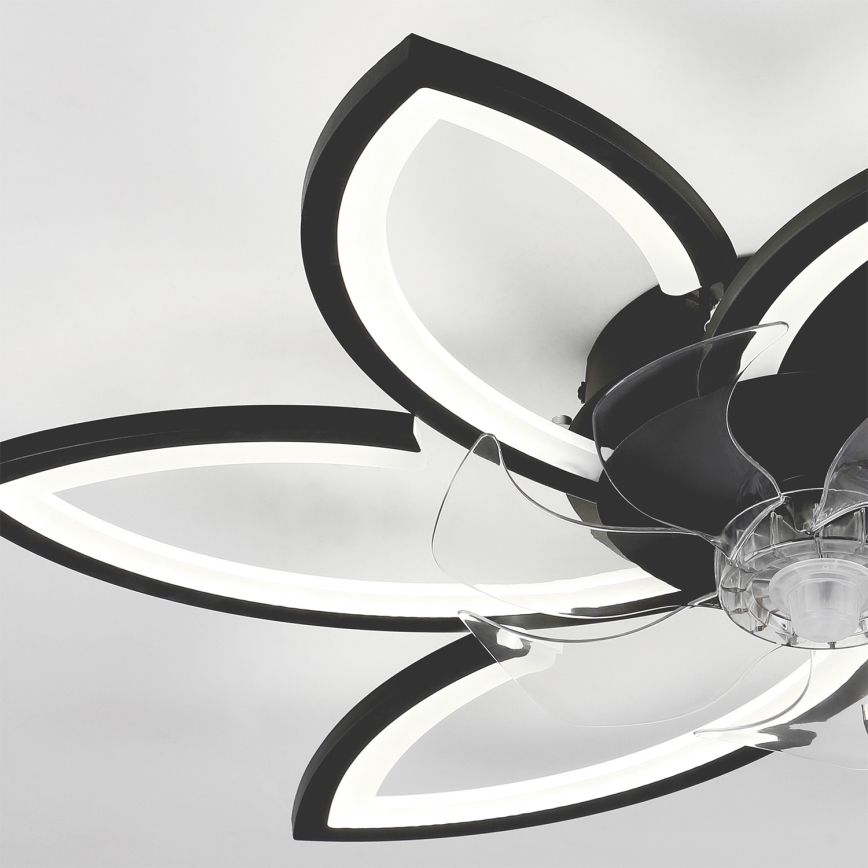 Brilagi - Plafonier LED cu ventilator, reglabil, LED/50W/230V 3000-6500K negru + telecomandă