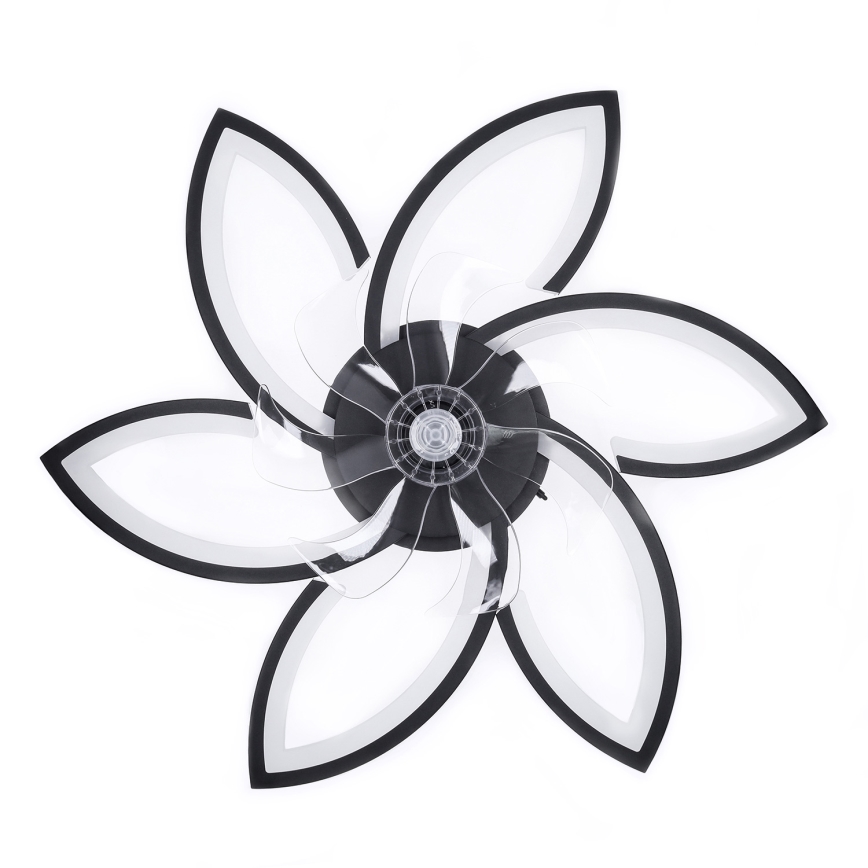 Brilagi - Plafonier LED cu ventilator, reglabil, LED/50W/230V 3000-6500K negru + telecomandă