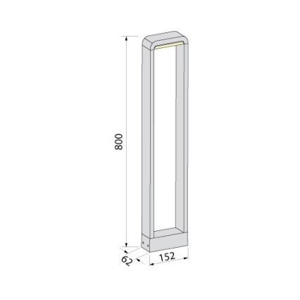 BRILAGI - LED Lampă de exterior BARI LED/10W/230V 4000K IP65 80 cm antracit