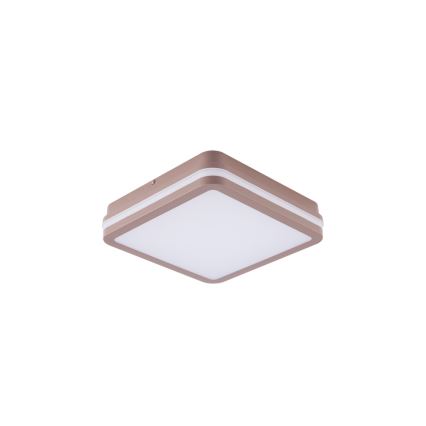 Brilagi - Plafonieră LED de exterior cu senzor BENE LED/18W/230V 21,5x21,5 cm maro IP54