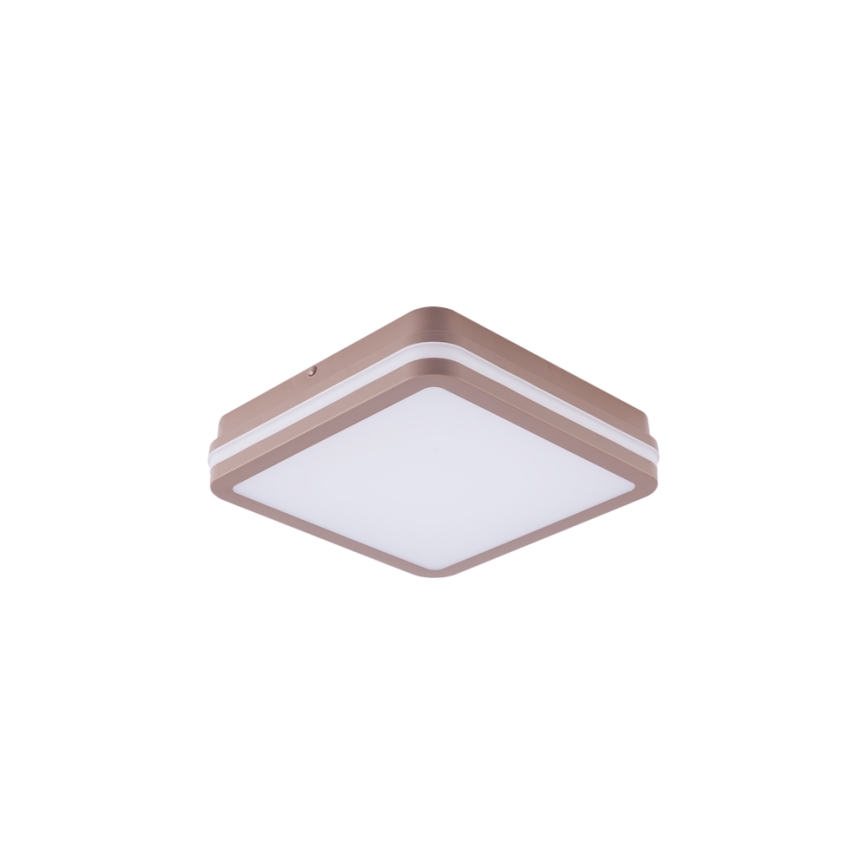 Brilagi - Plafonieră LED de exterior cu senzor BENE LED/18W/230V 21,5x21,5 cm maro IP54