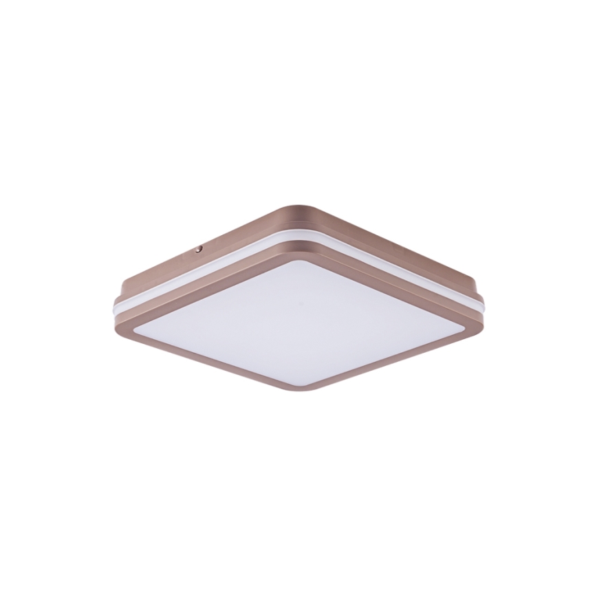 Brilagi - Plafonieră LED de exterior cu senzor BENE LED/24W/230V 26x26 cm maro IP54