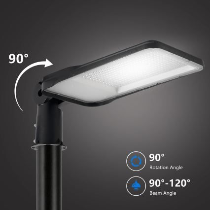 Brilagi - Lampă stradală LED de exterior cu stâlp și braț articulat 4 m URBANLIGHT LED/200W/230V negru IP65