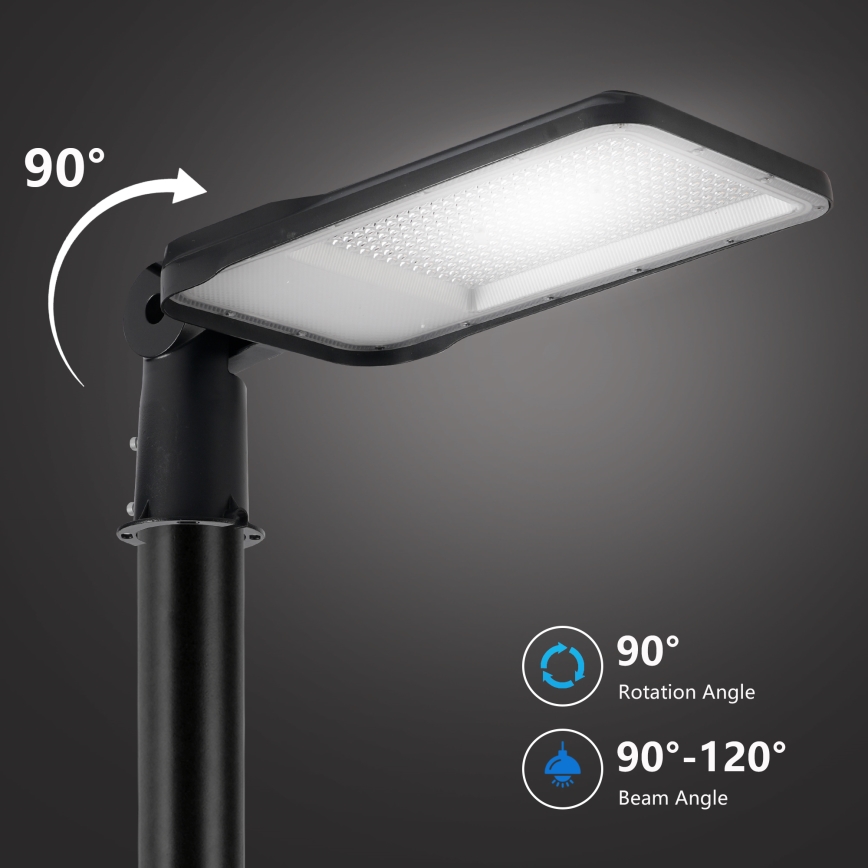 Brilagi - Lampă stradală LED pentru exterior cu stâlp de 3 m și braț articulat, URBANLIGHT LED/200W/230V, neagră, IP65
