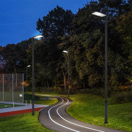 Brilagi - Lampă stradală LED de exterior URBANLIGHT, cu stâlp de 5 m și articulație, LED/200W/230V, negru, IP65