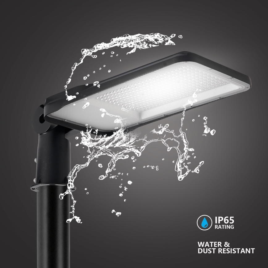 Brilagi - Lampă stradală LED de exterior URBANLIGHT, cu stâlp de 5 m și articulație, LED/200W/230V, negru, IP65