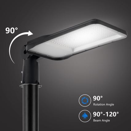 Brilagi - Lampă stradală LED de exterior URBANLIGHT, cu stâlp de 5 m și articulație, LED/200W/230V, negru, IP65